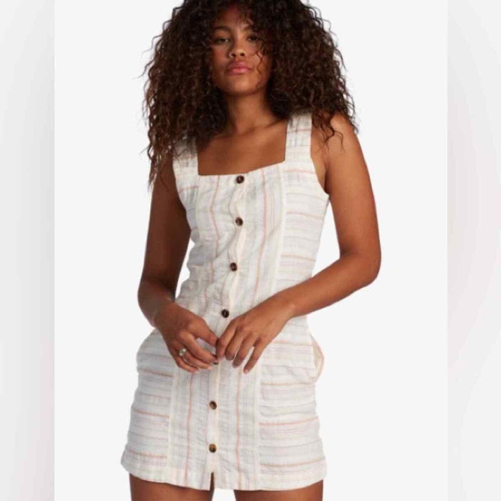Roxy Button Up Mini Dress XS
